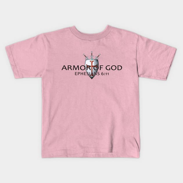 Armor Of God Kids T-Shirt by Nifty T Shirts